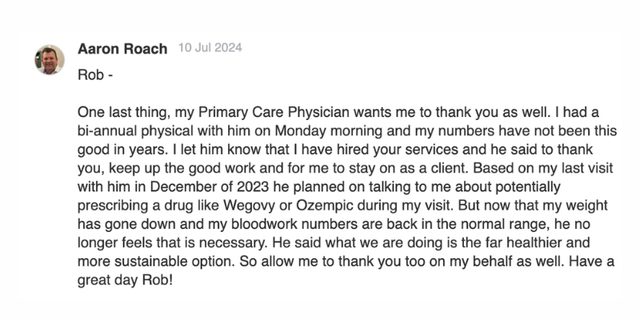 Aaron Roach: his doctor dropped the plan to prescribe Wegovy or Ozempic after twelve weeks