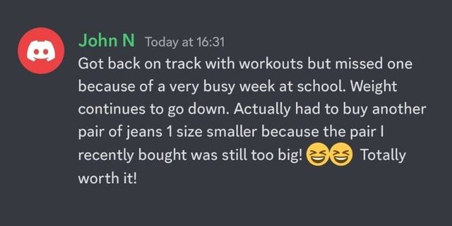 John N: had to buy jeans a size smaller because the last pair was already too big
