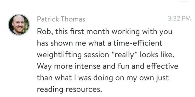 Patrick Thomas: what a genuinely time efficient session looks like