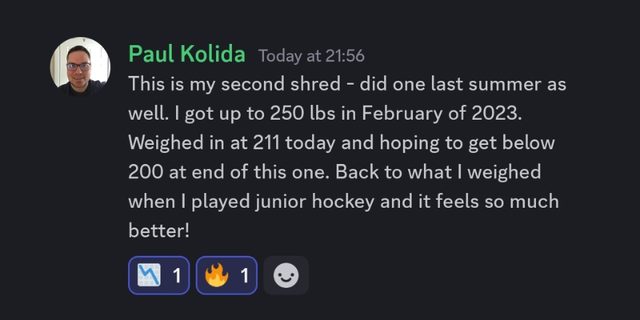 Paul Kolida: 250 lbs down to 211 lbs