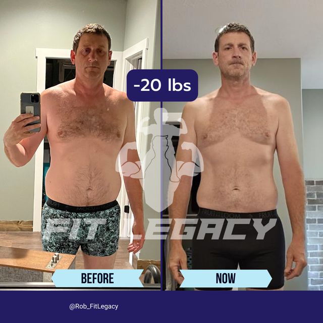 Derek, before and after
