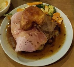 Pub lunch roast dinner couldn't track the calories