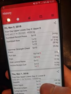 workout tracking