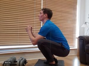 bodyweight squat at home
