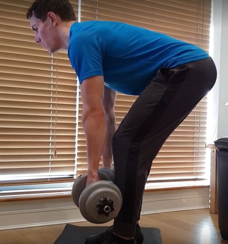 dumbell romanian deadlift