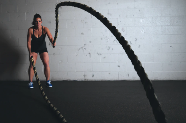 battle ropes HIIT cardio