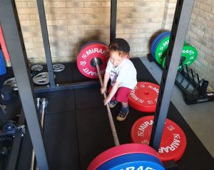 lifting with kids